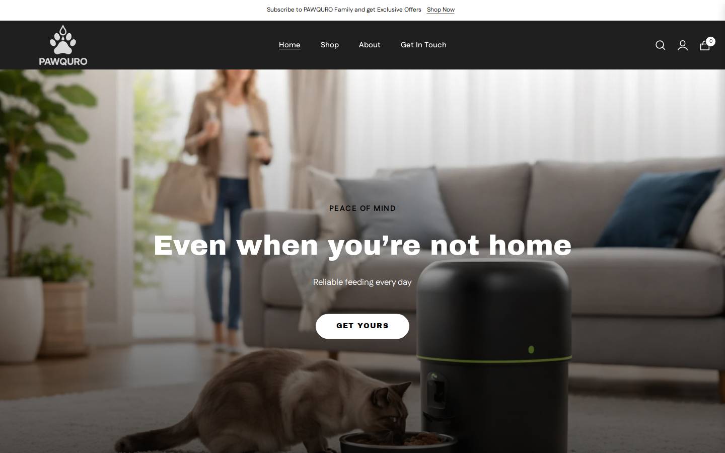 pawquro.com homepage screenshot