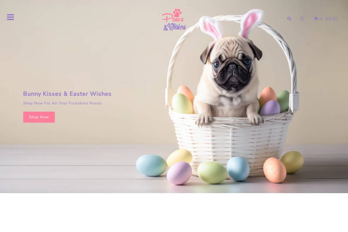 pawsandwhiskerstt.com homepage screenshot