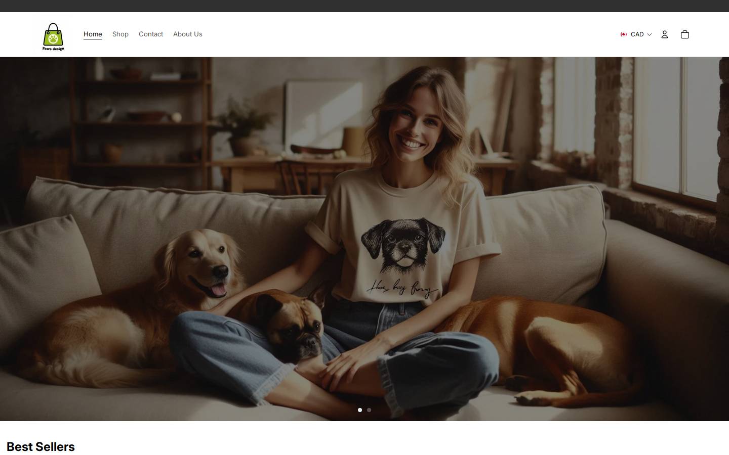 pawsdesing.com homepage screenshot