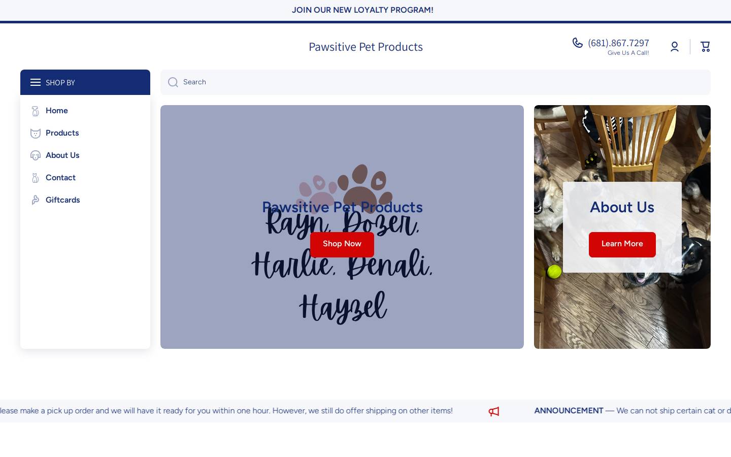 pawsitivetreatsllc.com homepage screenshot