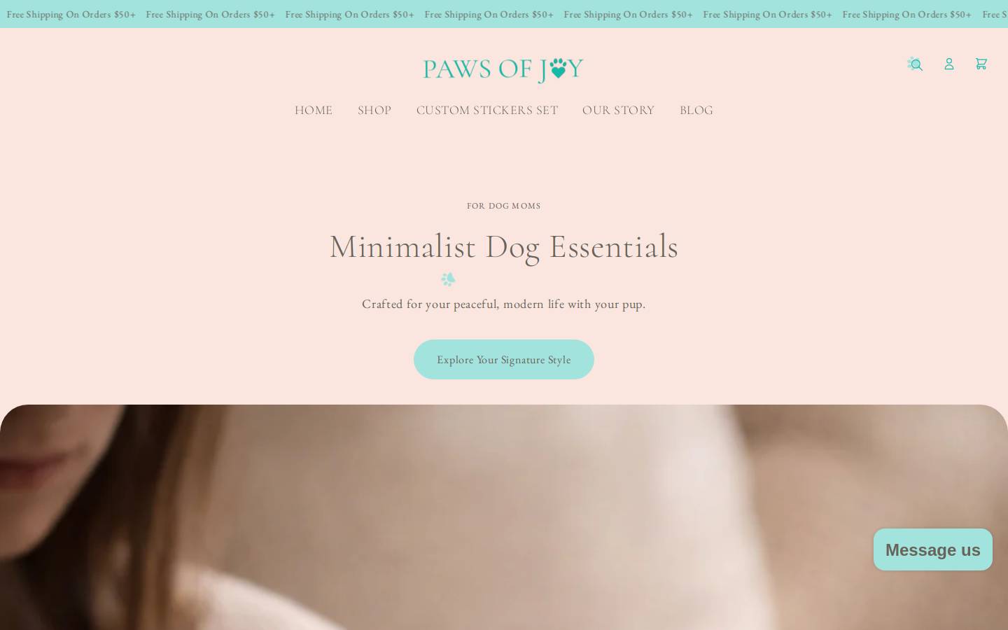 pawsofjoy7.com homepage screenshot