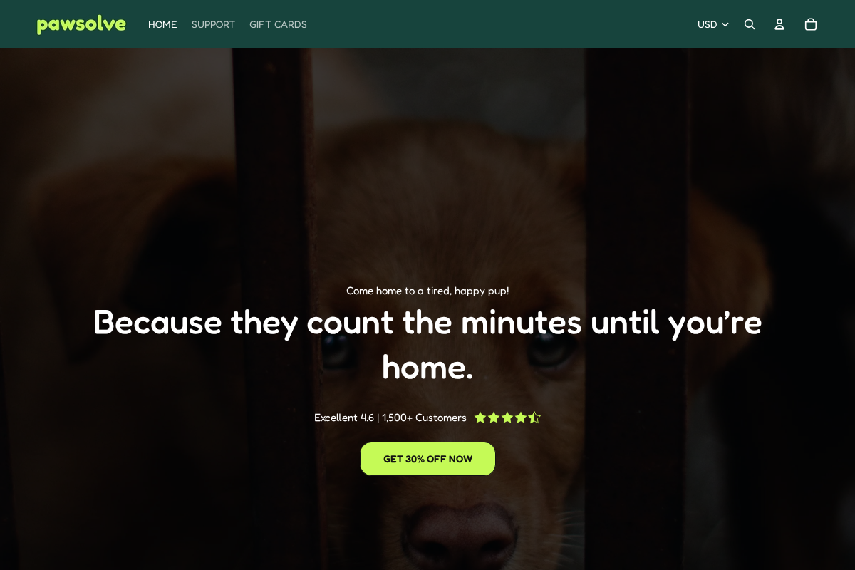 pawsolve.co homepage screenshot