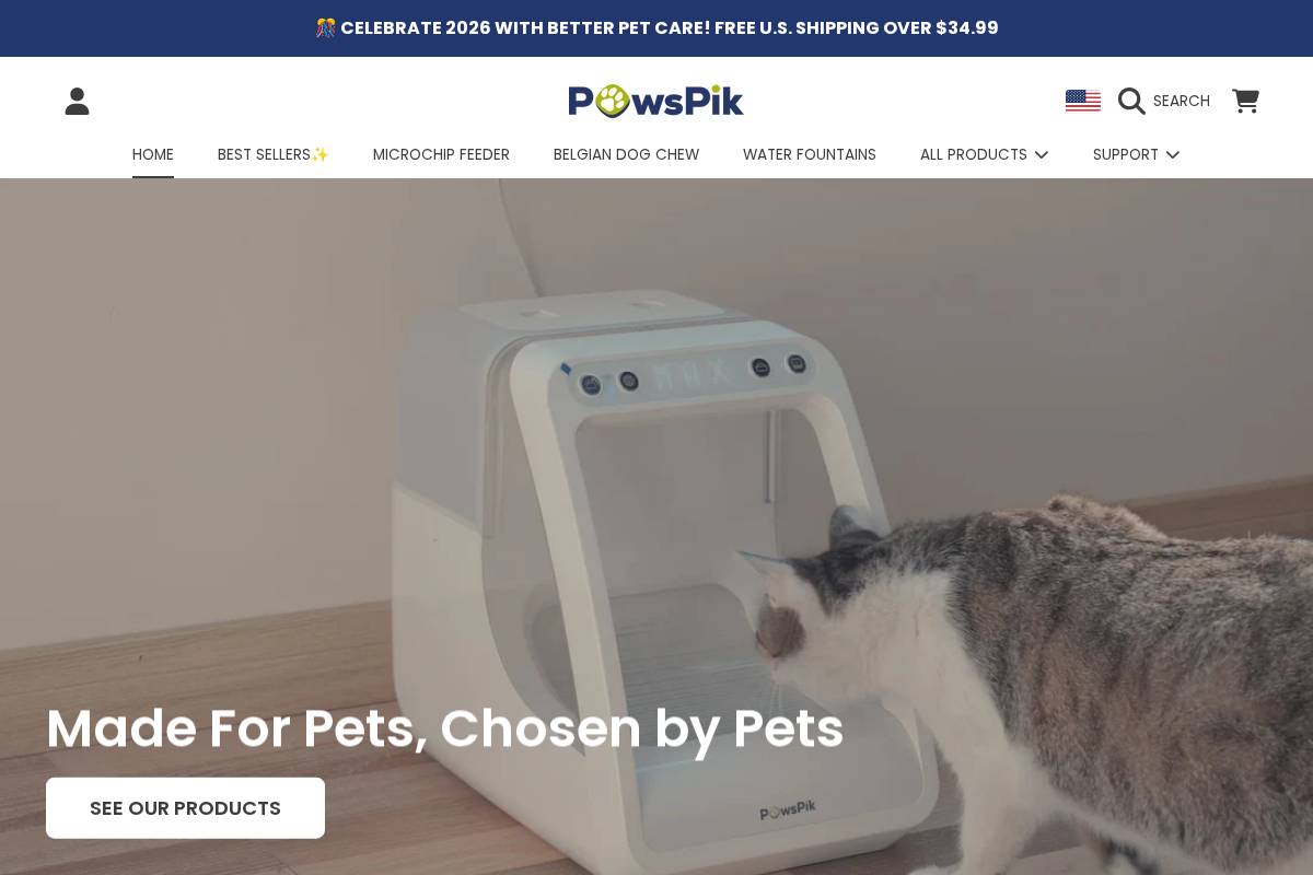 pawspik.com homepage screenshot