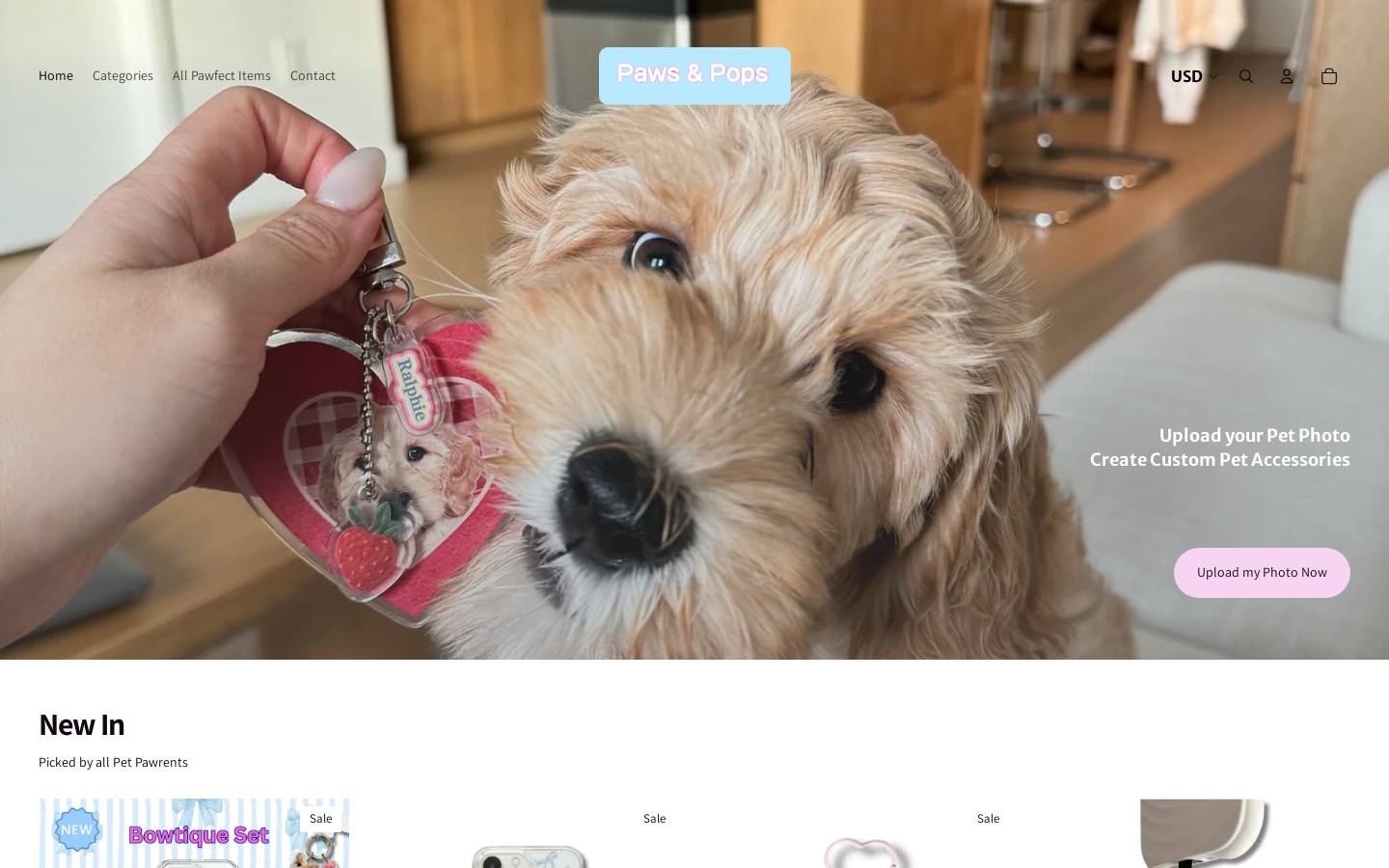 pawspops.com homepage screenshot