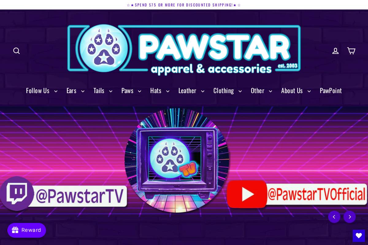 pawstar.com homepage screenshot