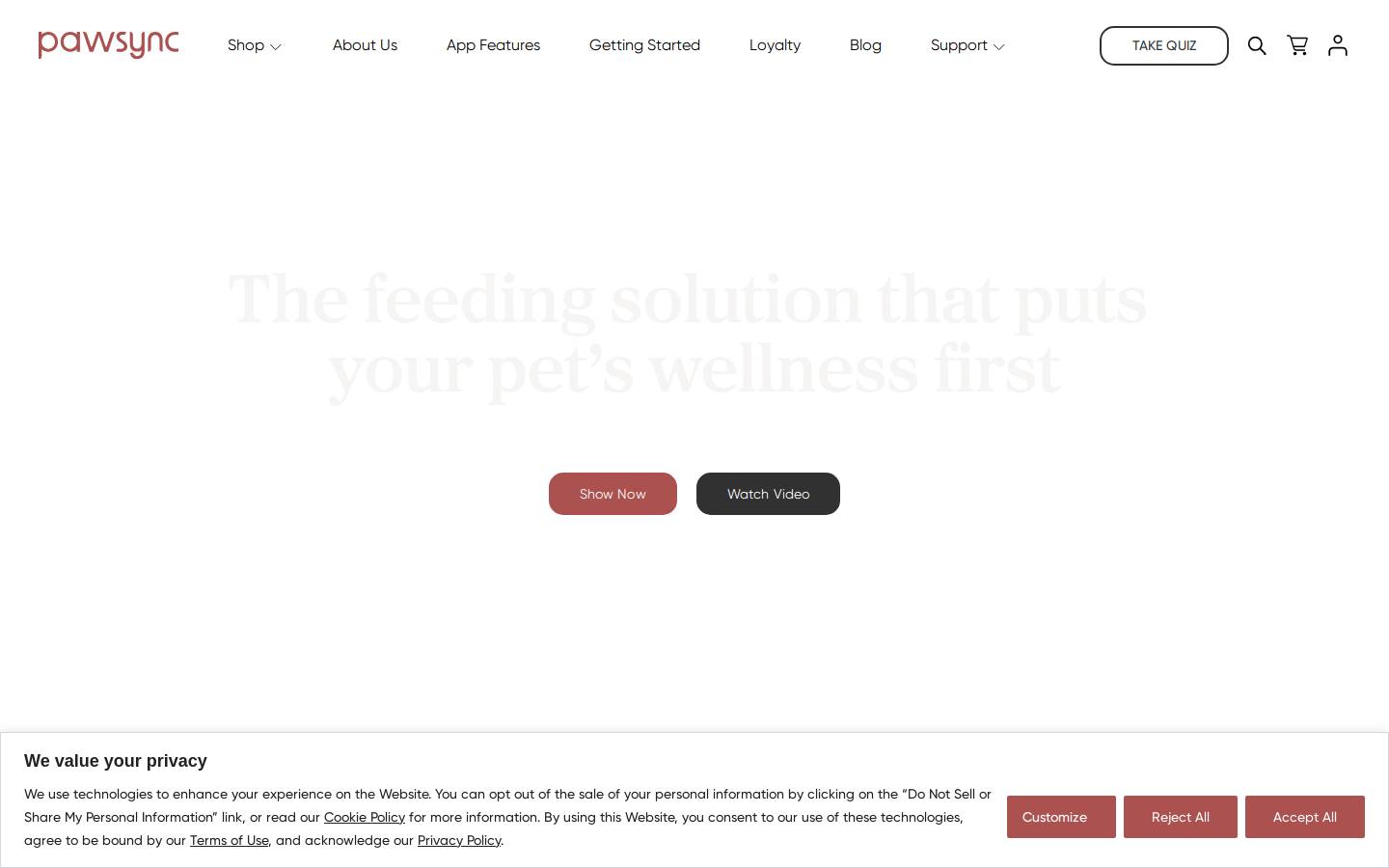 pawsync.com homepage screenshot