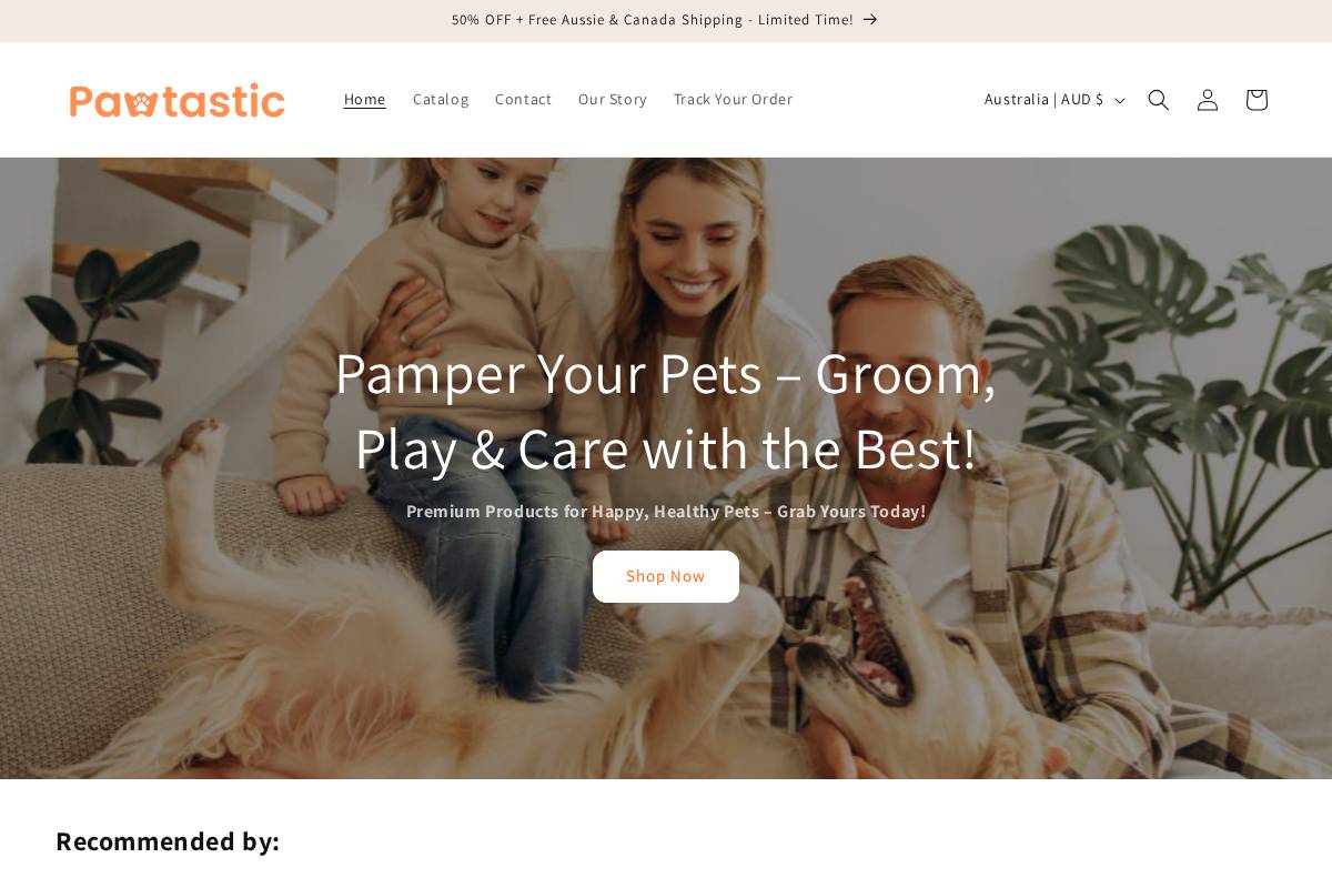 pawtasticpet.shop homepage screenshot