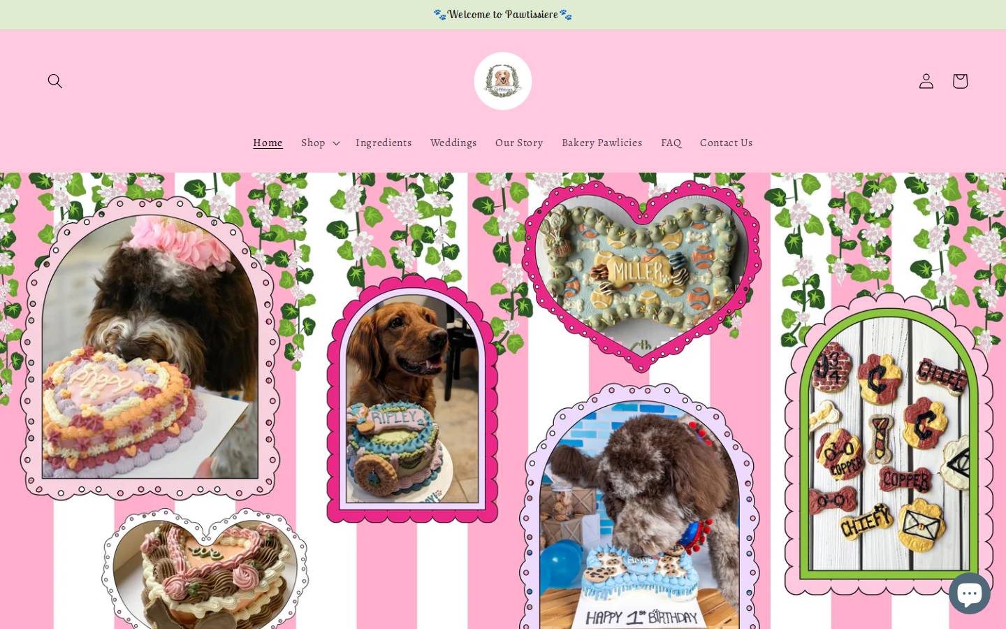 pawtissiere.com homepage screenshot