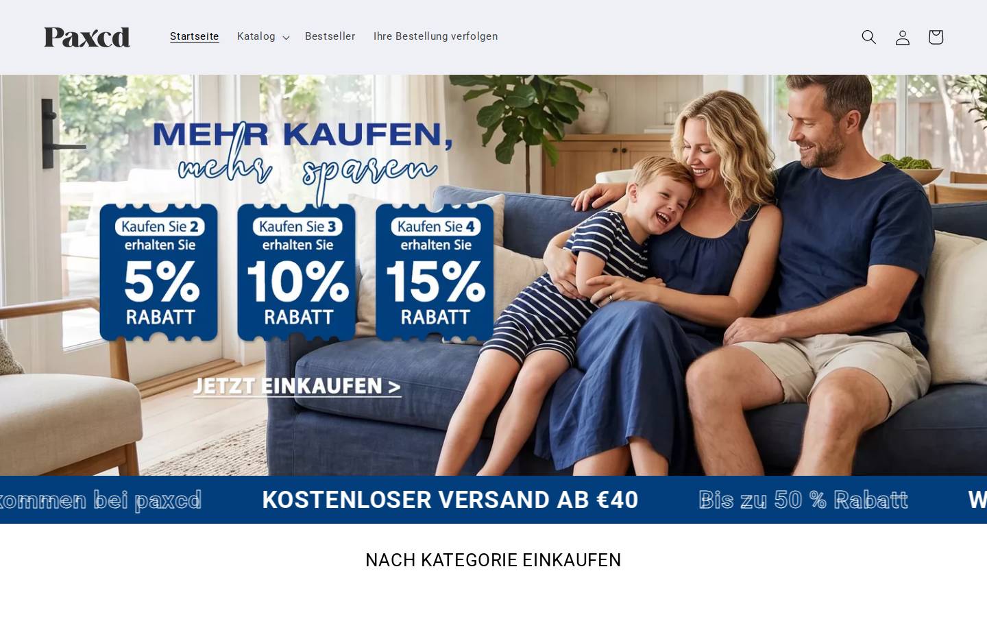 Paxcd homepage screenshot