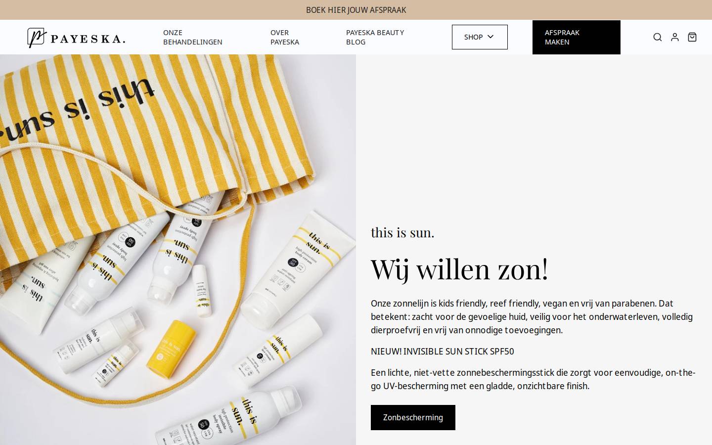 payeska.be homepage screenshot