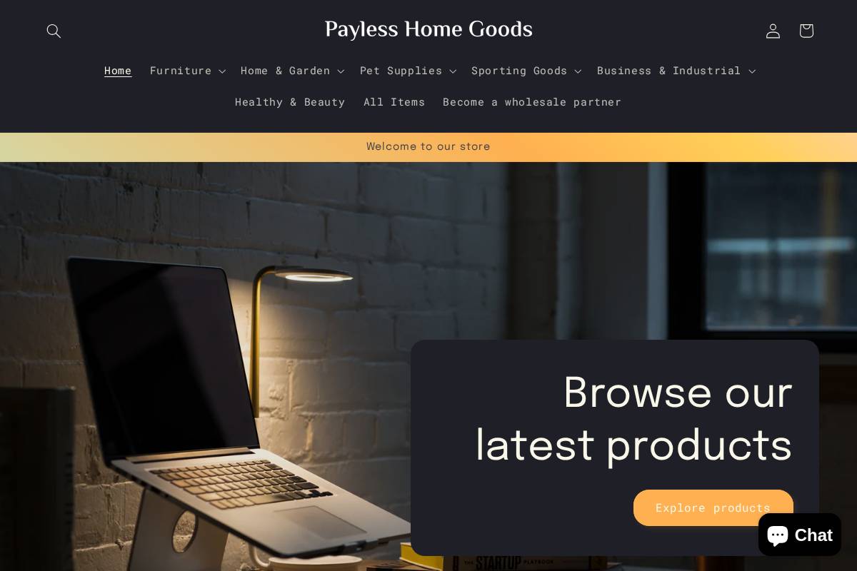 paylesshg.com homepage screenshot