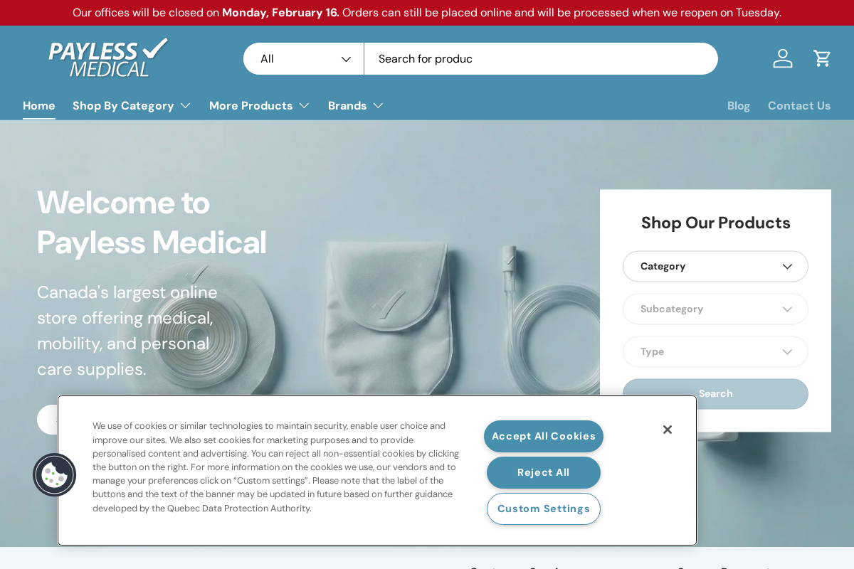 Paylessmedical homepage screenshot