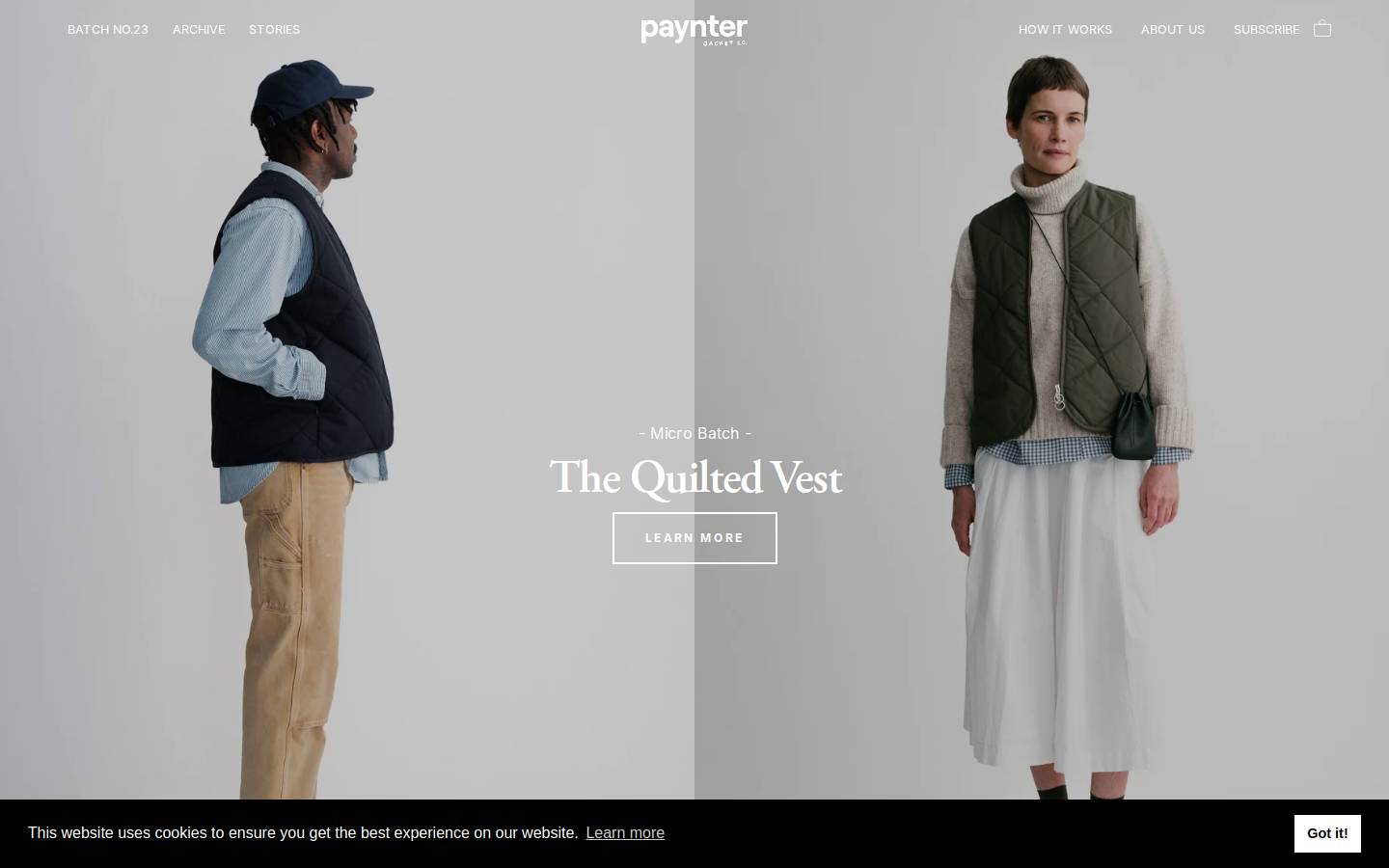 paynter.co.uk homepage screenshot