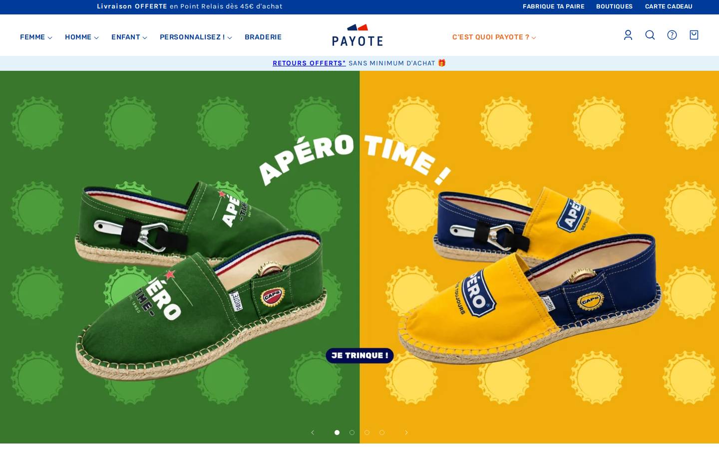 Payote homepage screenshot