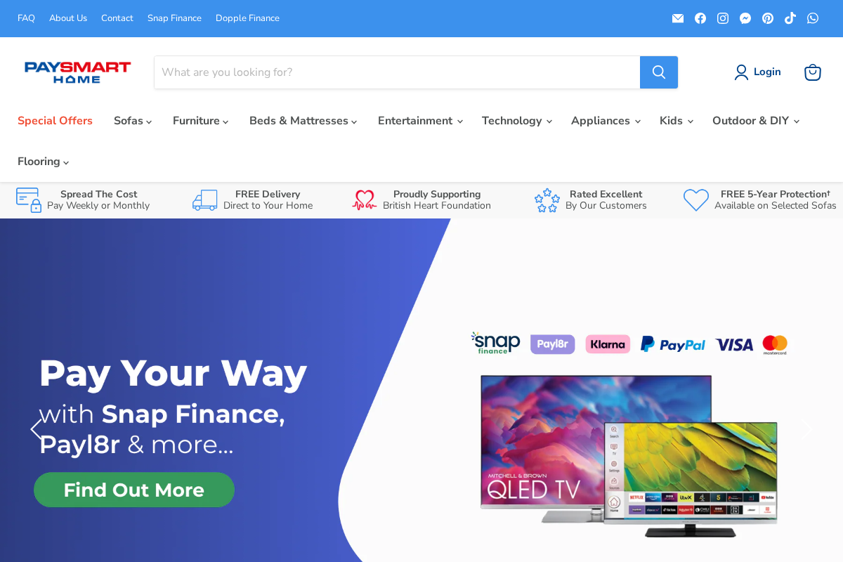 Pay Smart Home homepage screenshot