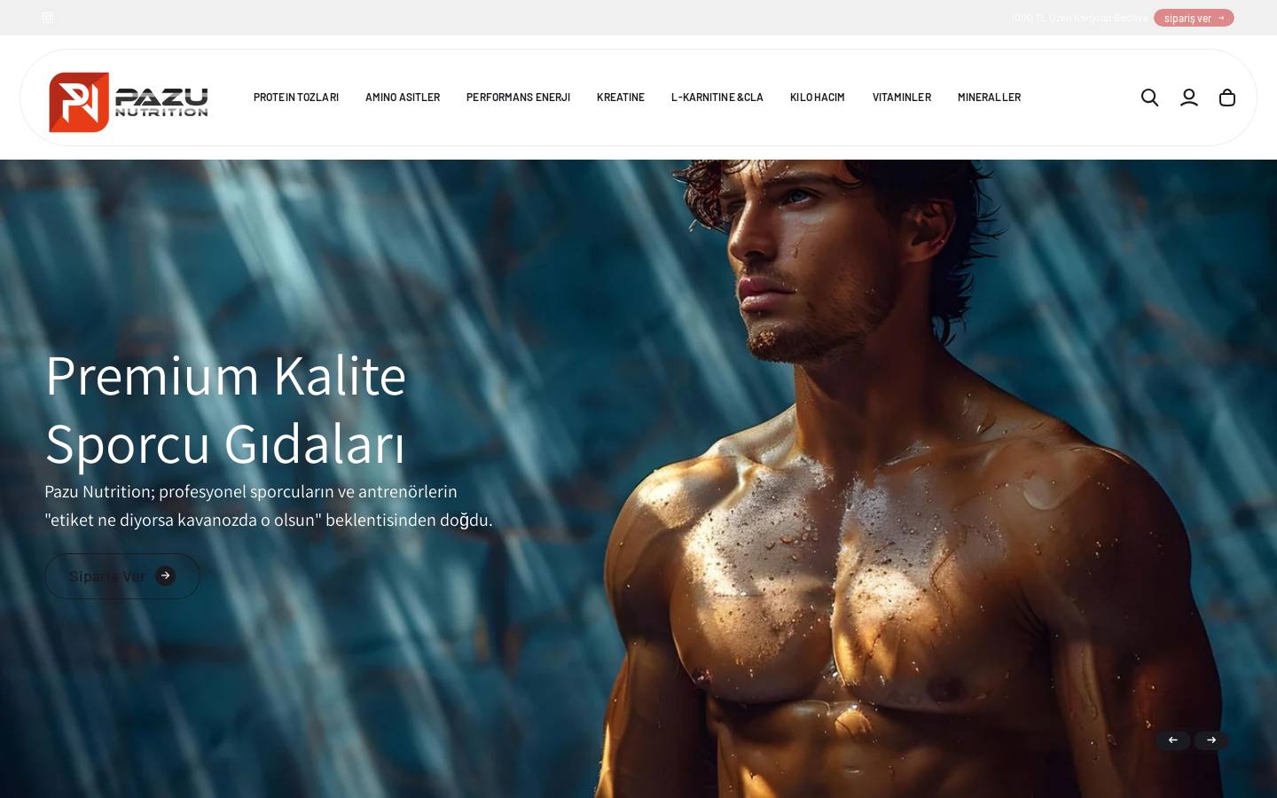 pazunutrition.com homepage screenshot