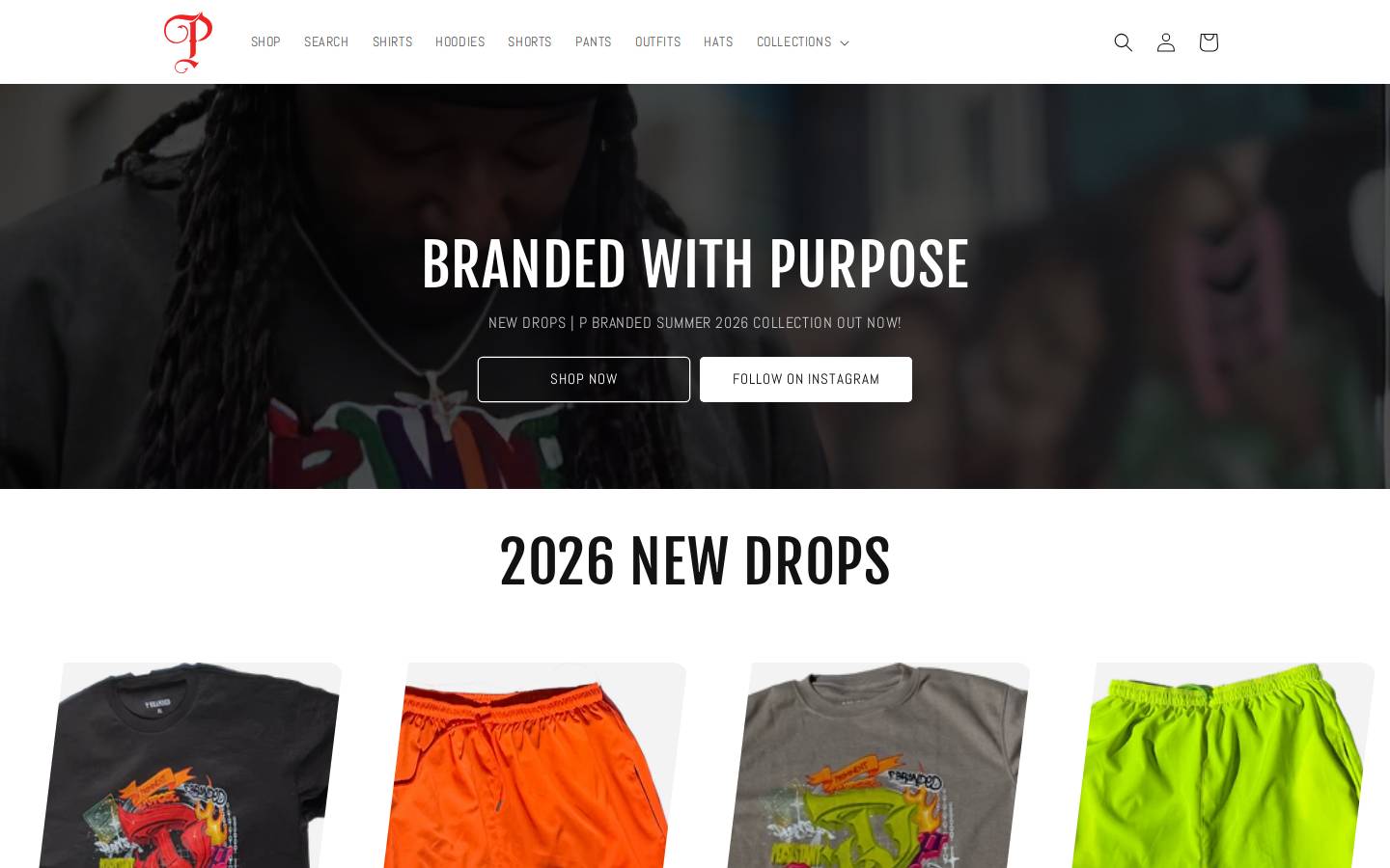 pbranded.com homepage screenshot