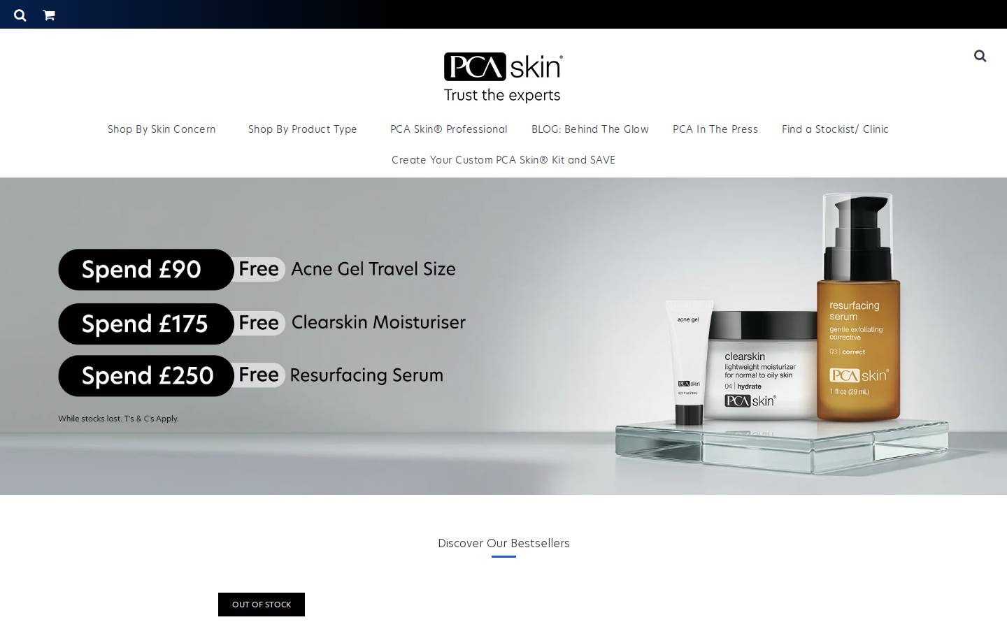 pcaskin.co.uk homepage screenshot
