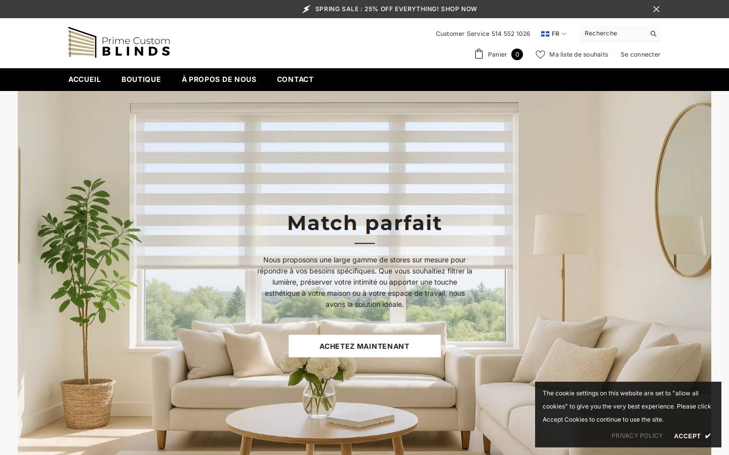 pcblinds.com homepage screenshot
