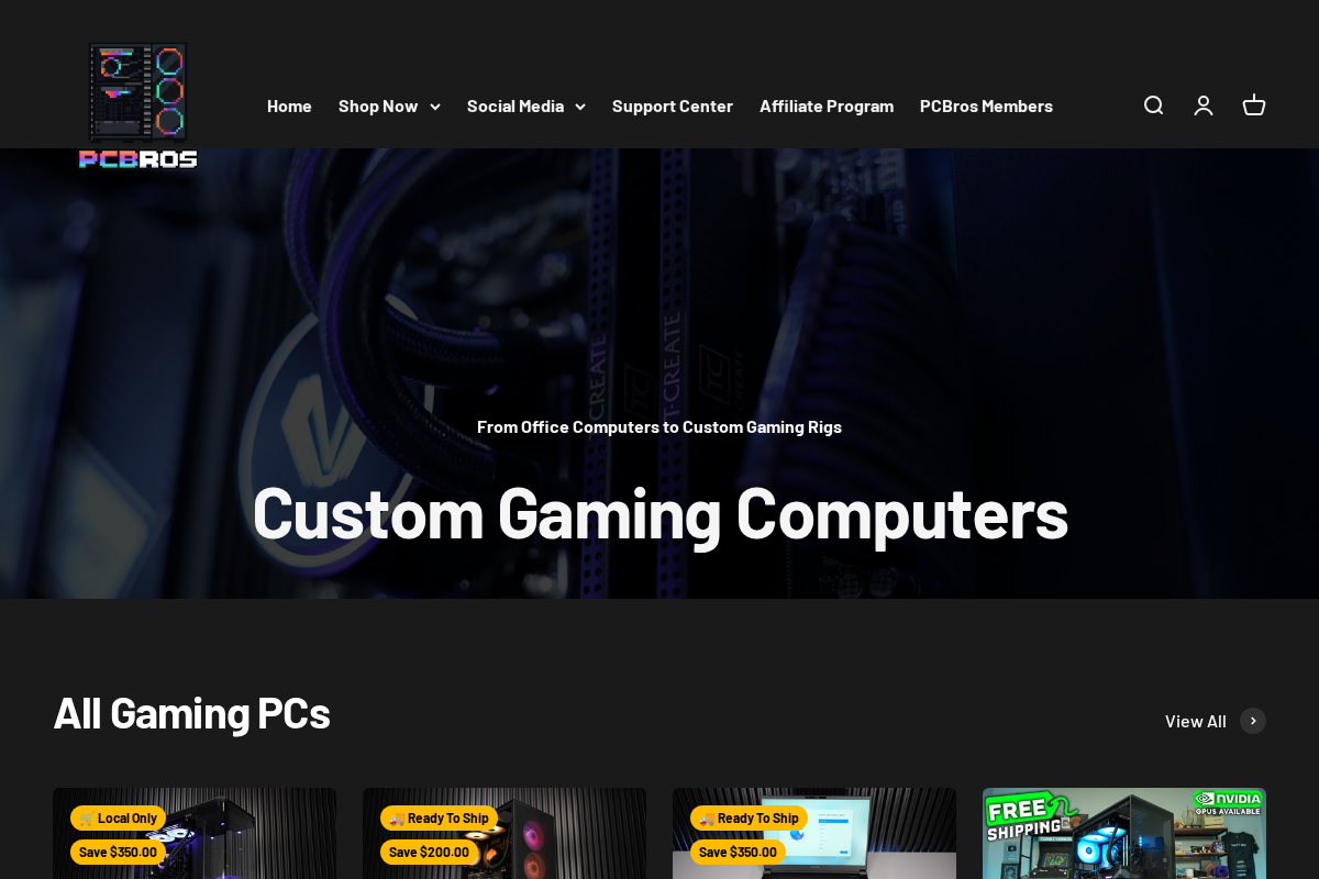 PCBrosLLC homepage screenshot