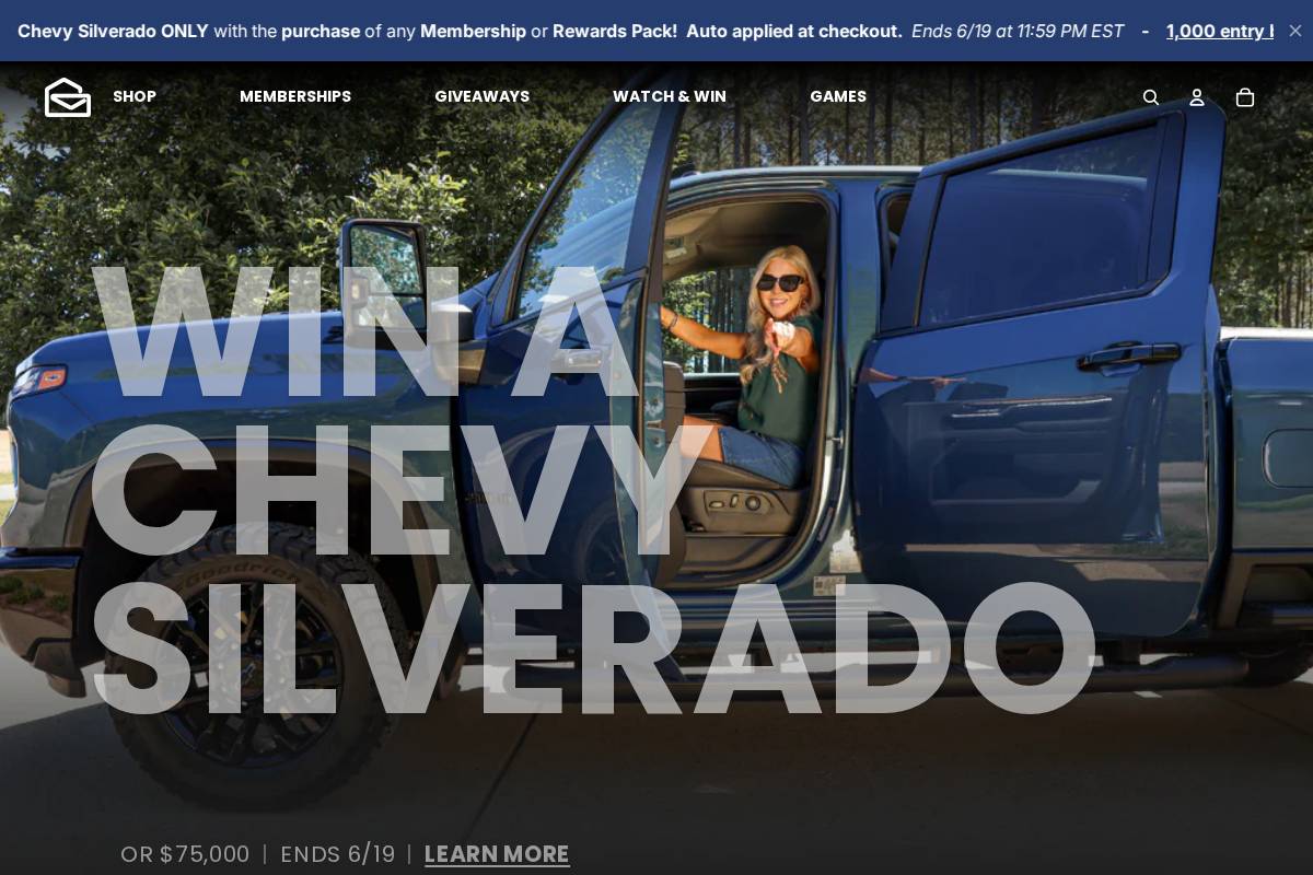 PCH homepage screenshot
