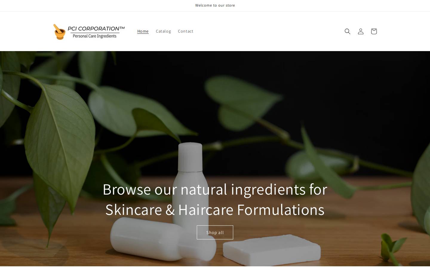 pciingredients.com homepage screenshot