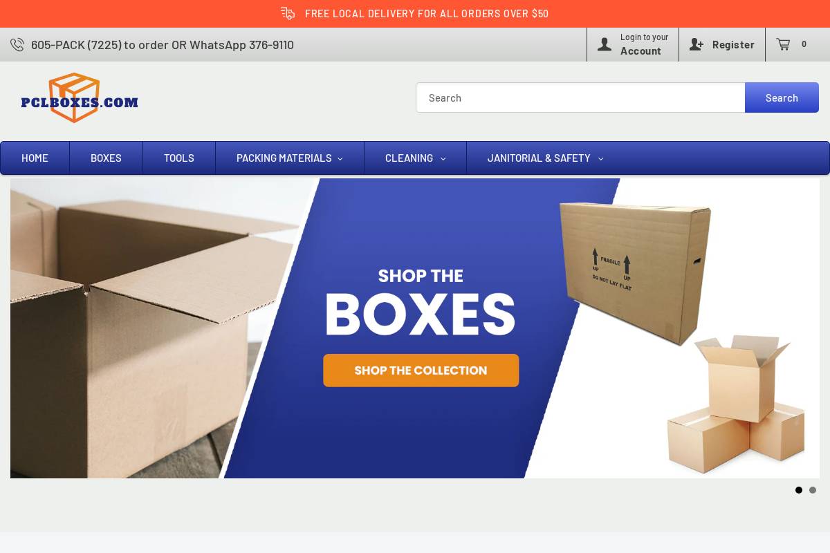 pclboxes.com homepage screenshot
