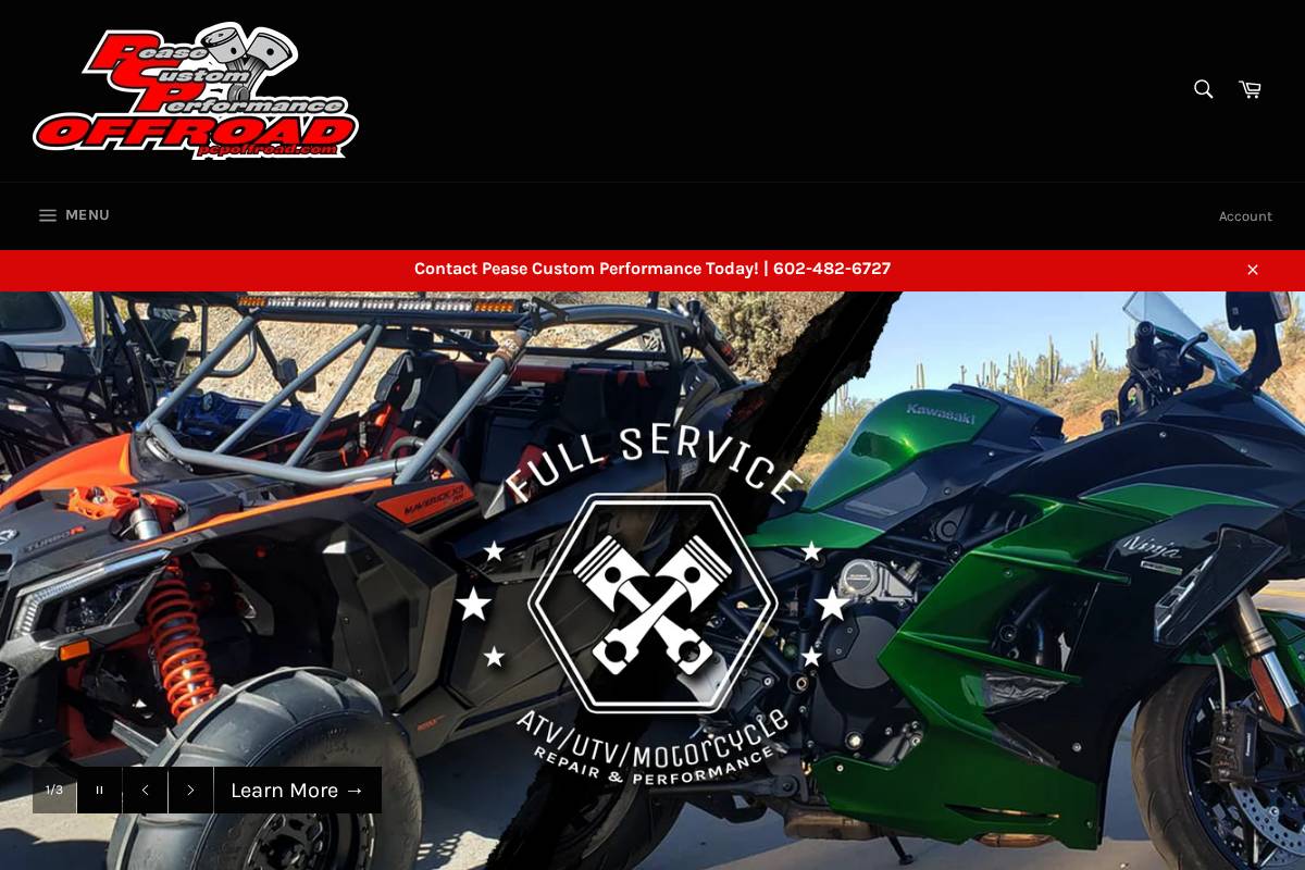 pcpoffroad.com homepage screenshot