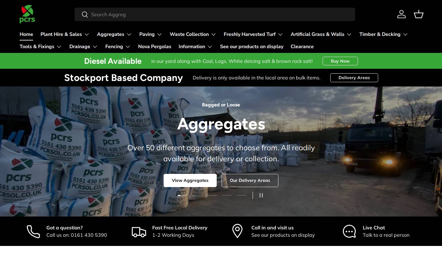pcrsol.co.uk homepage screenshot