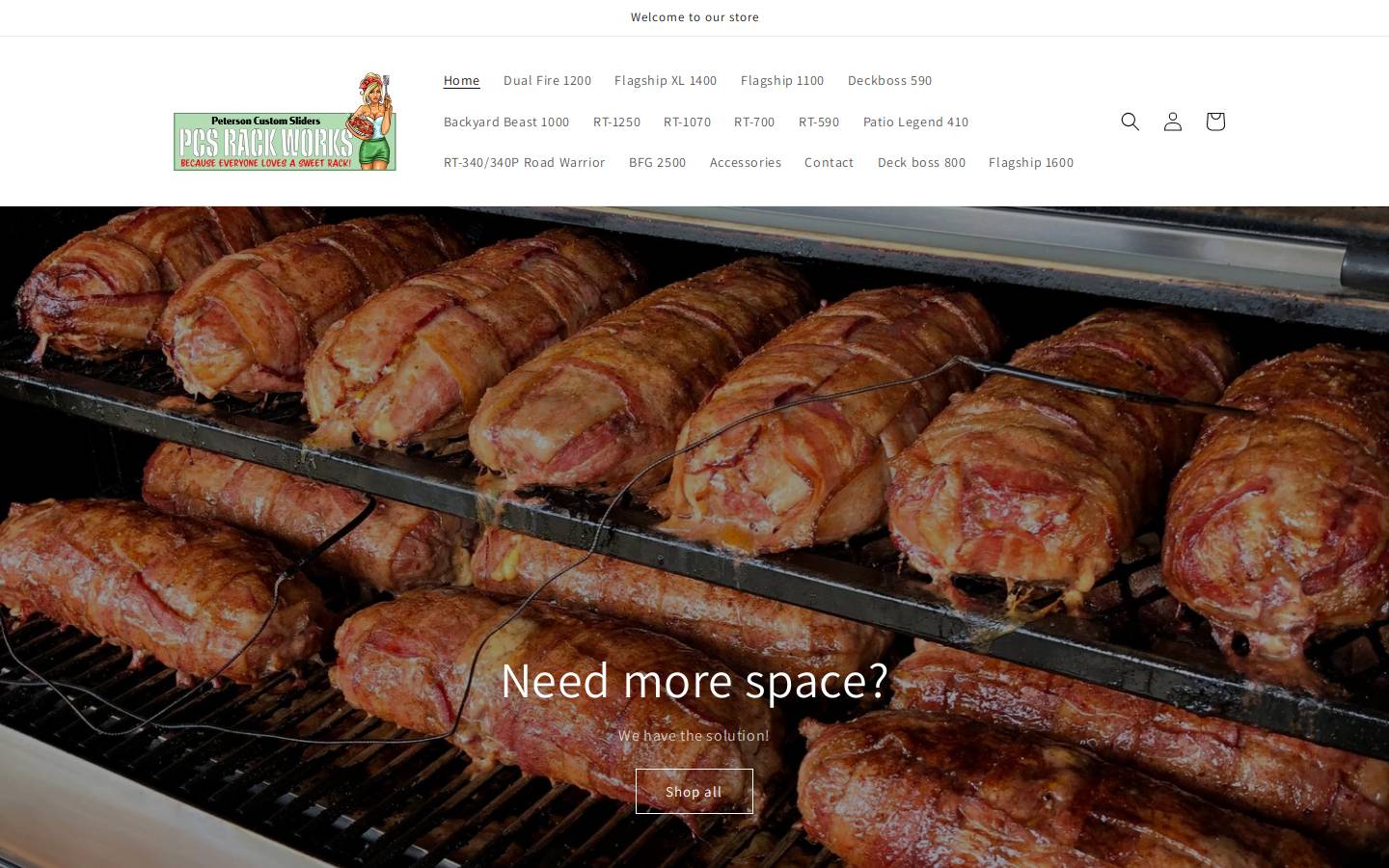 pcsrackworks.com homepage screenshot