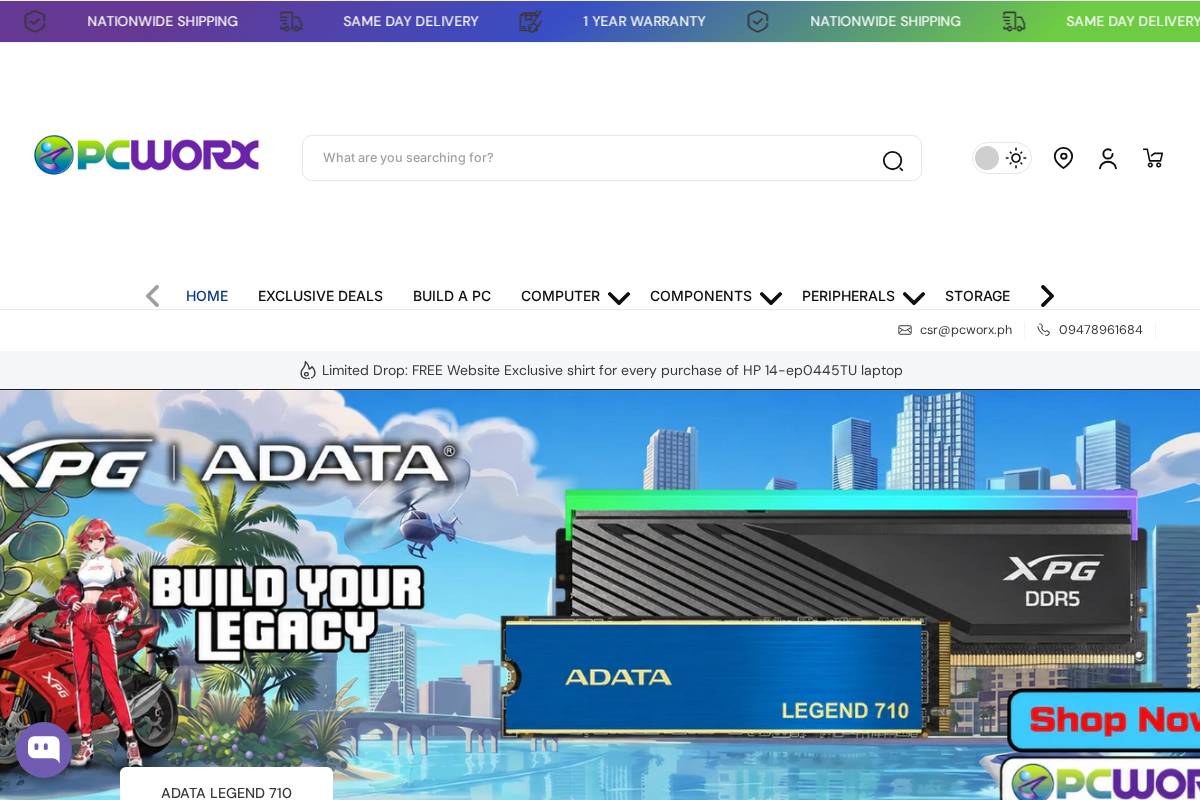 pcworx.ph homepage screenshot