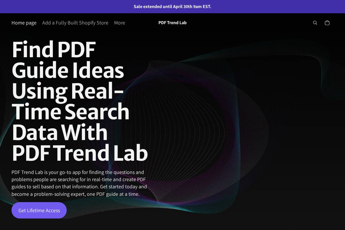 pdftrendlabapp.com homepage screenshot