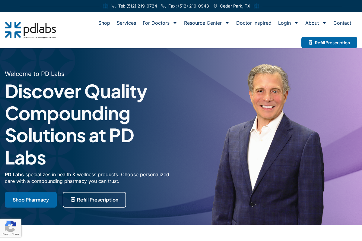 pdlabsrx.com homepage screenshot