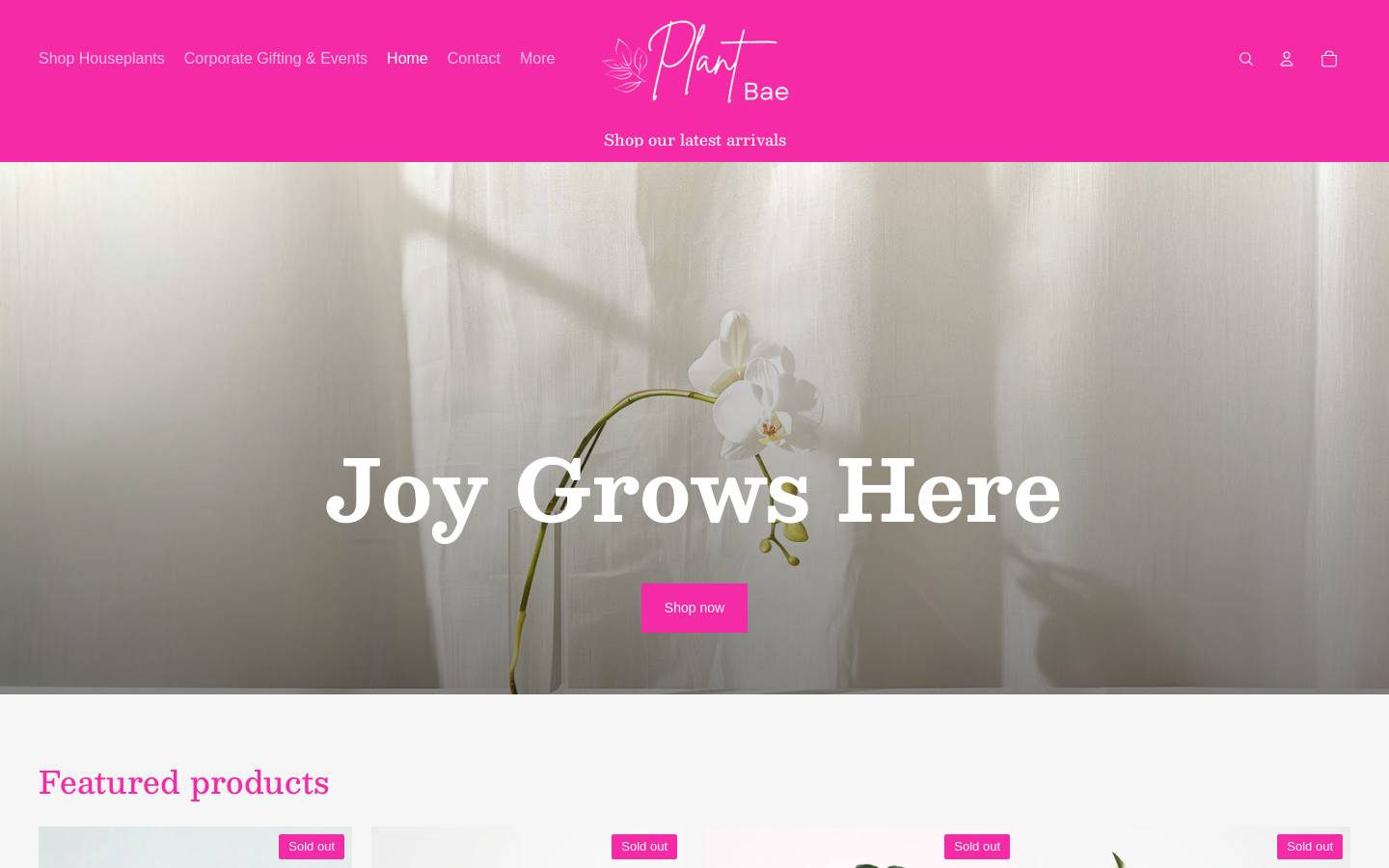 pdxplantbae.com homepage screenshot