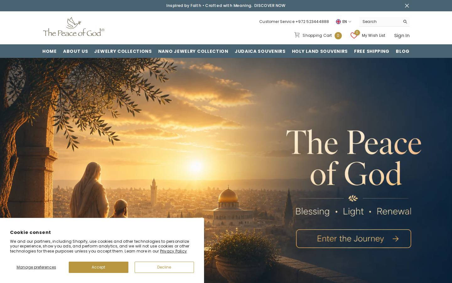 peace-of-god.com homepage screenshot