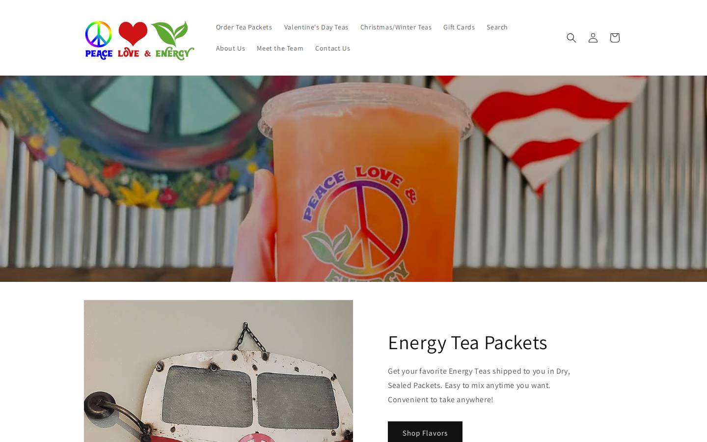 peaceloveenergy.com homepage screenshot