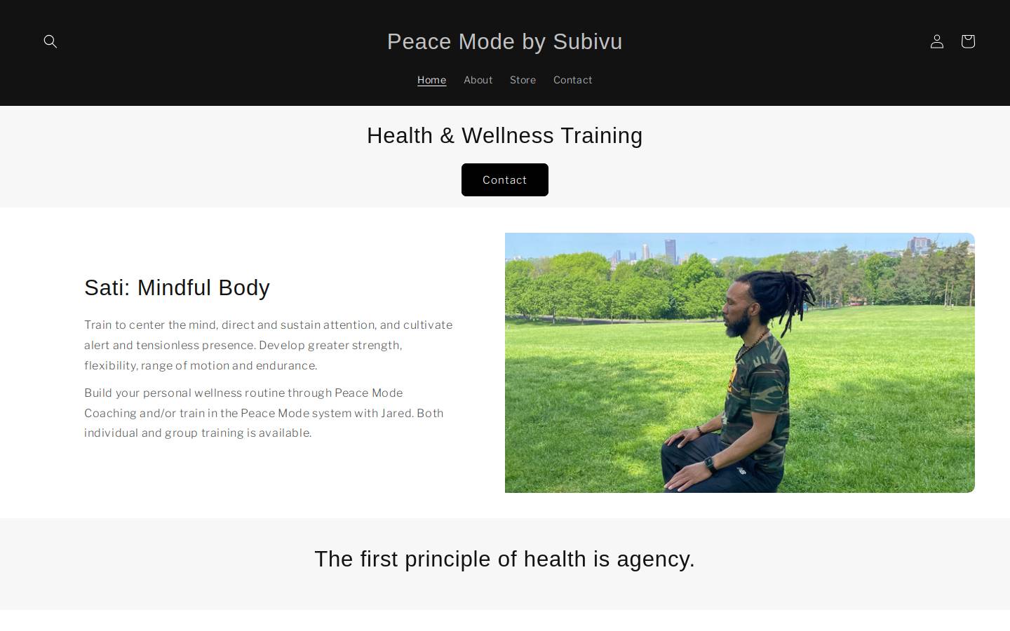 peacemode.org homepage screenshot