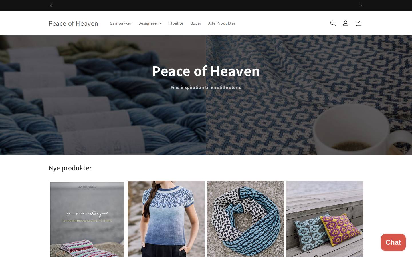 peaceofheaven.dk homepage screenshot