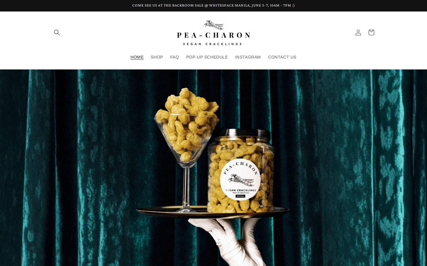 peacharon.com homepage screenshot