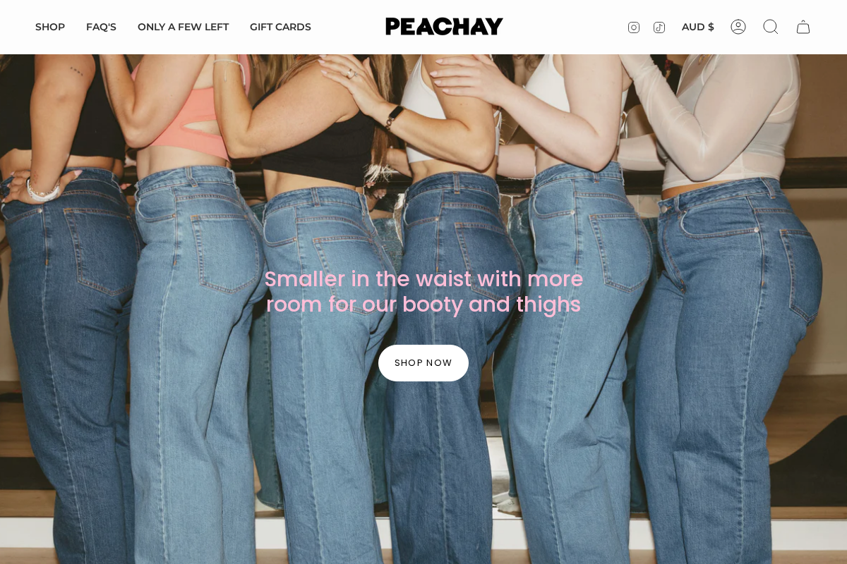 peachay.com homepage screenshot