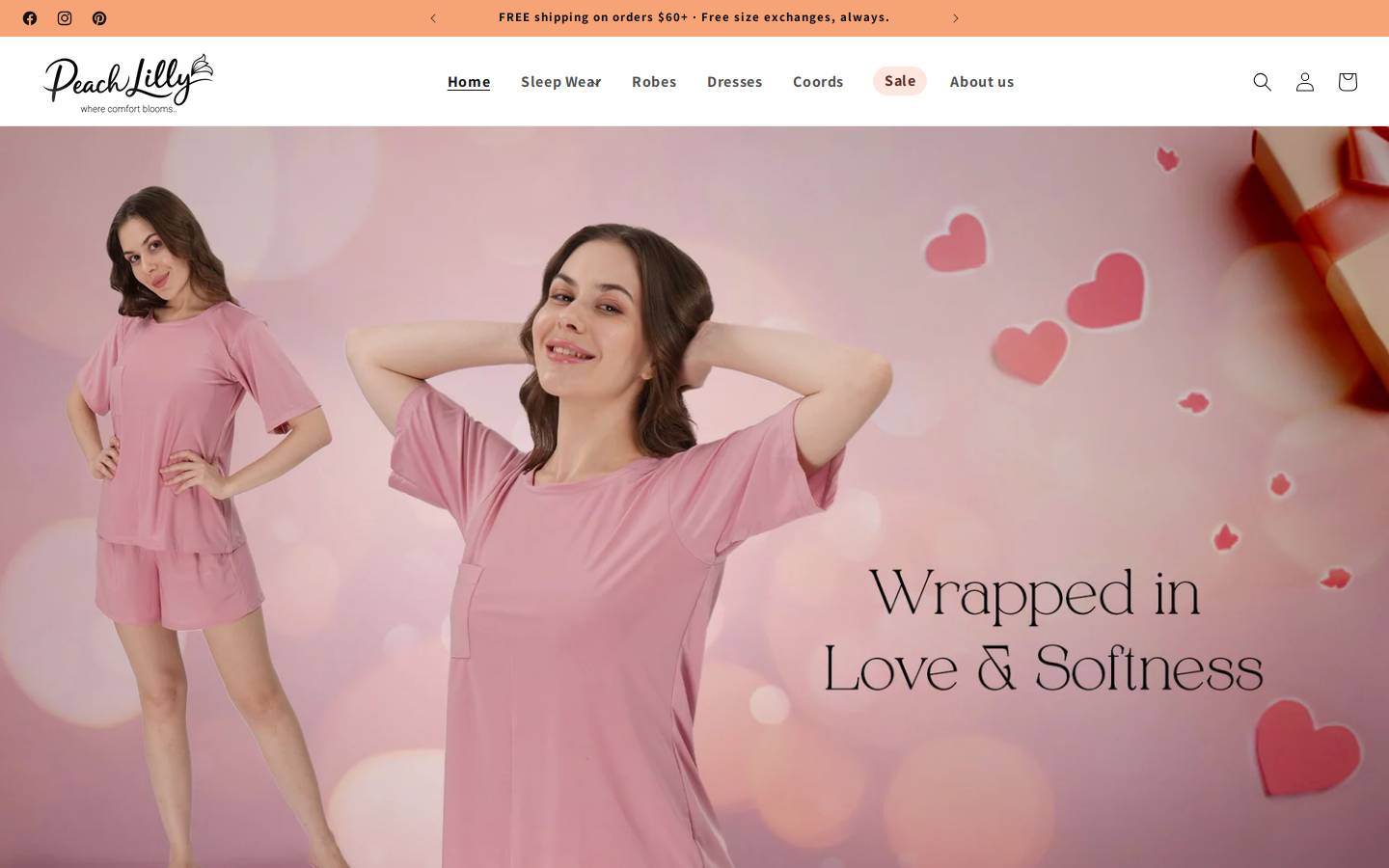 peachlilly.com homepage screenshot