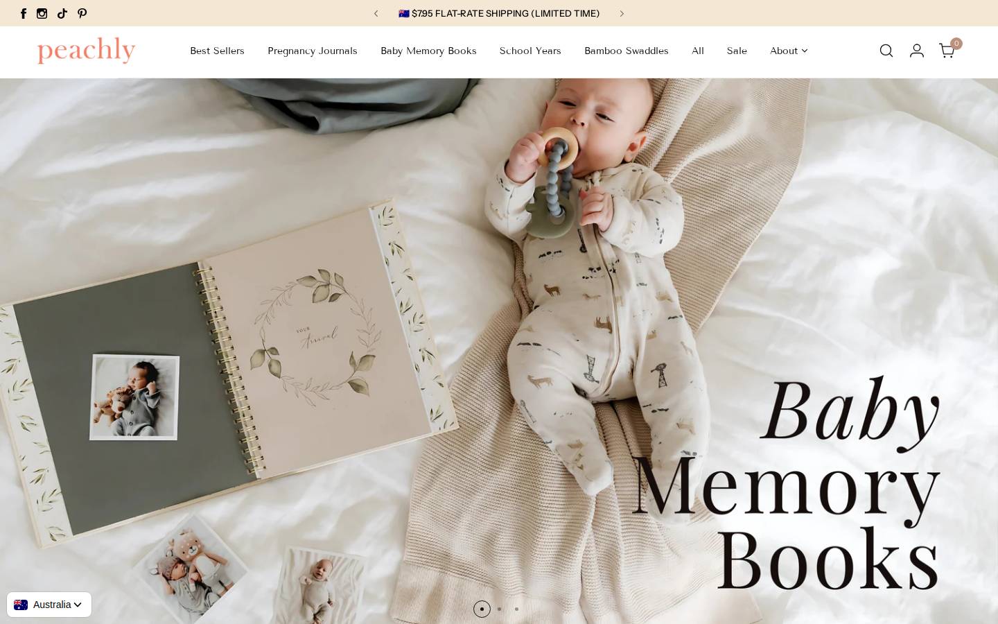 peachly.com.au homepage screenshot