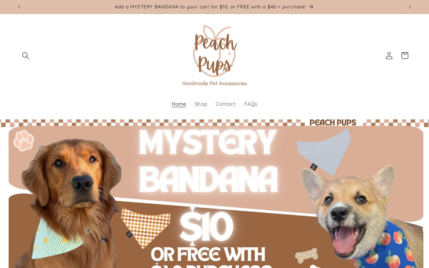 peachpups.com homepage screenshot