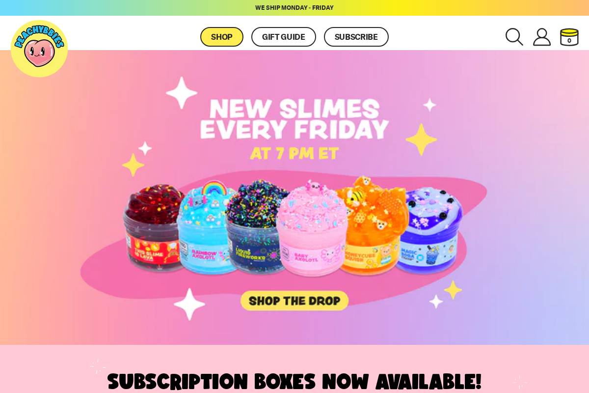 peachybbies.com homepage screenshot