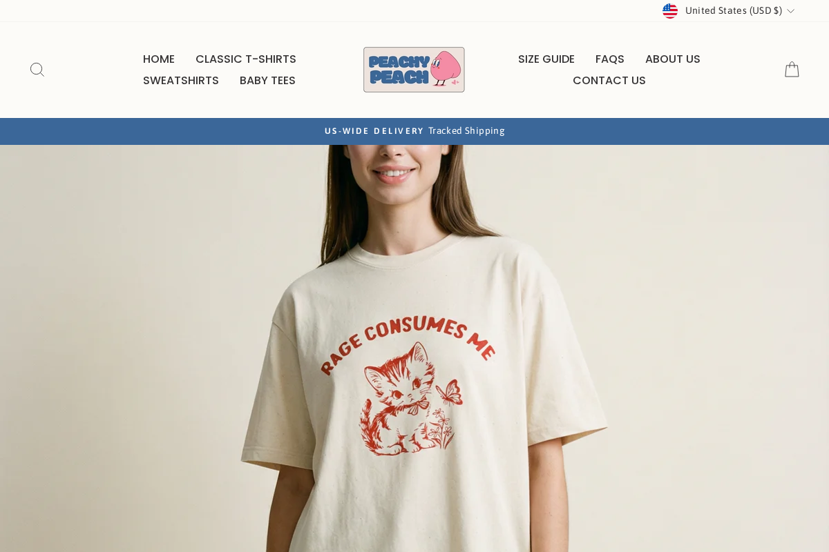 Peachy Peach homepage screenshot