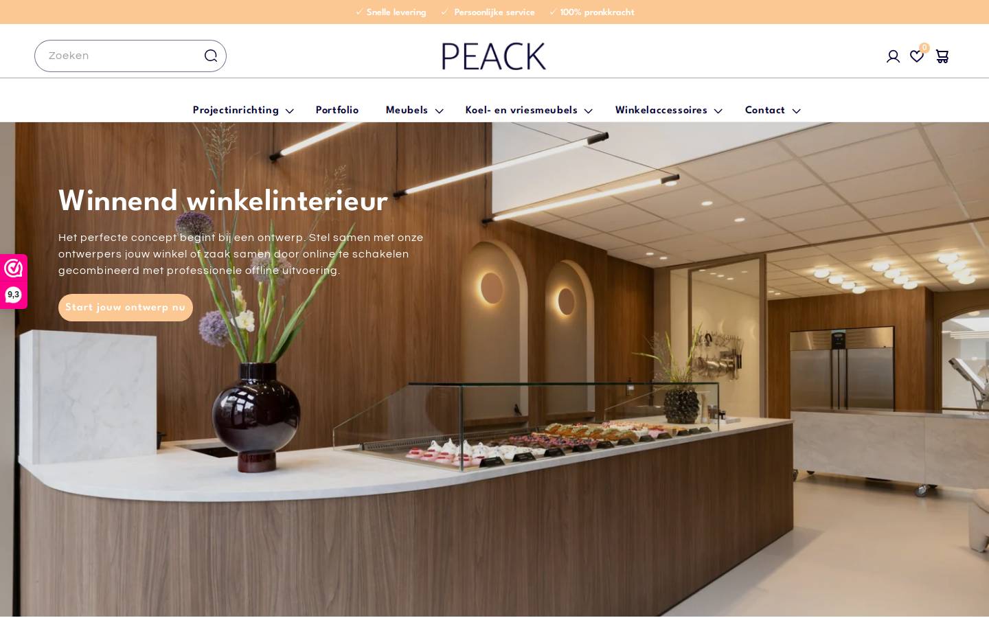 peackinterior.com homepage screenshot