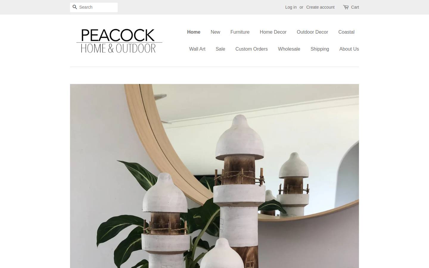 peacockoutdoorliving.com.au homepage screenshot