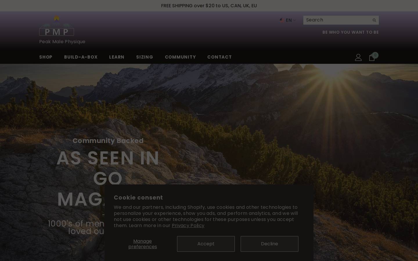 peakmalephysique.com homepage screenshot