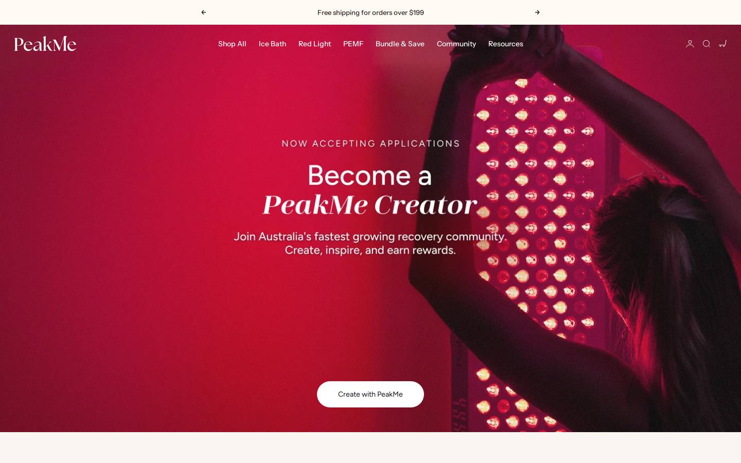 PeakMe homepage screenshot