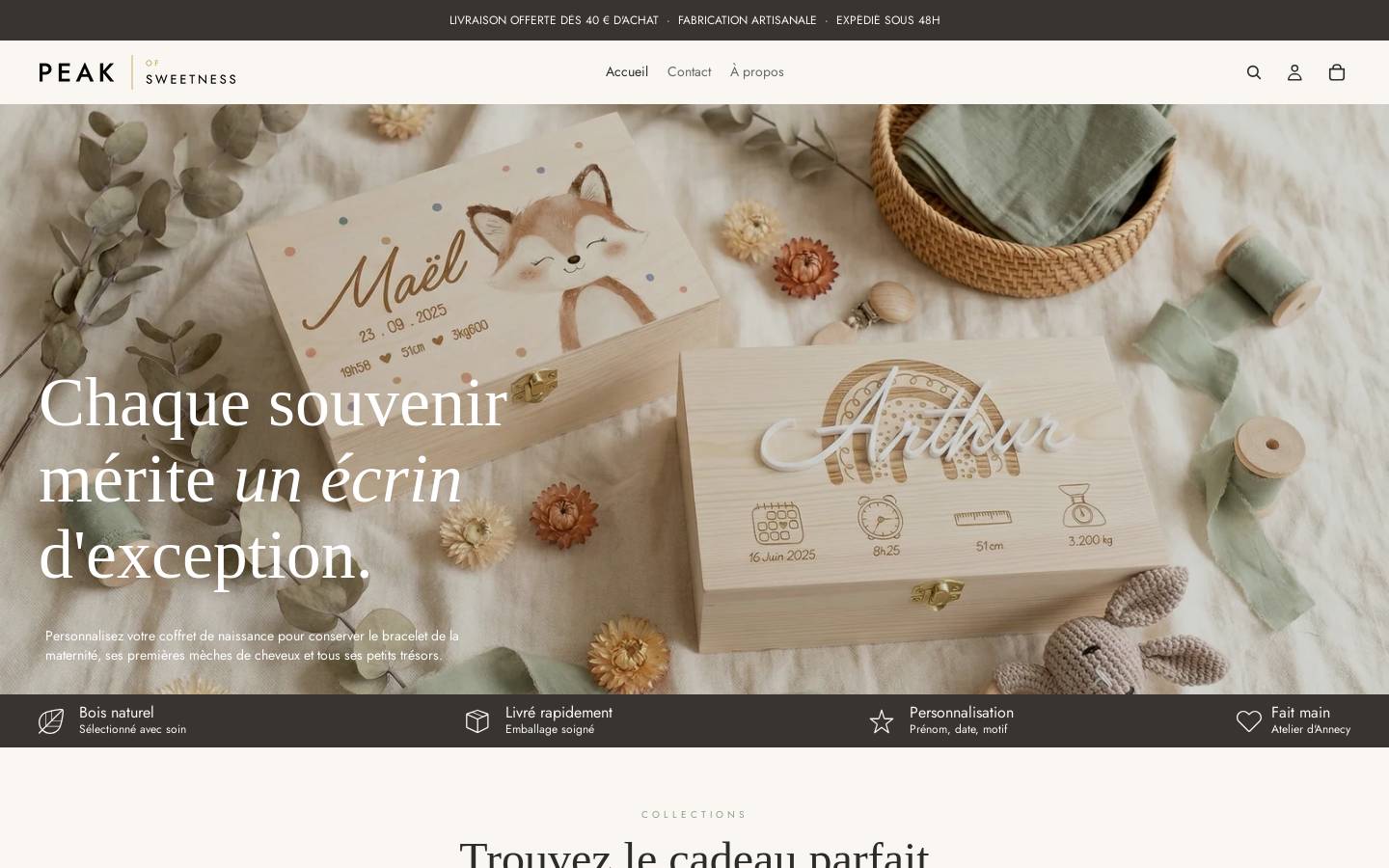 peakofsweetness.fr homepage screenshot